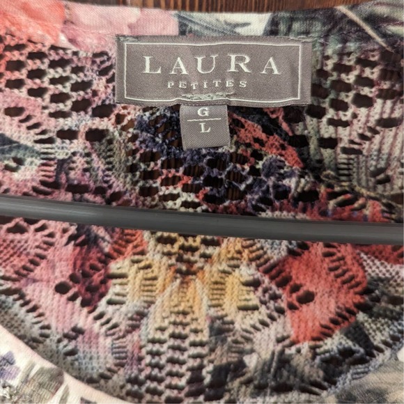 Laura Petites Floral Top-Women's Large - Picture 6 of 7